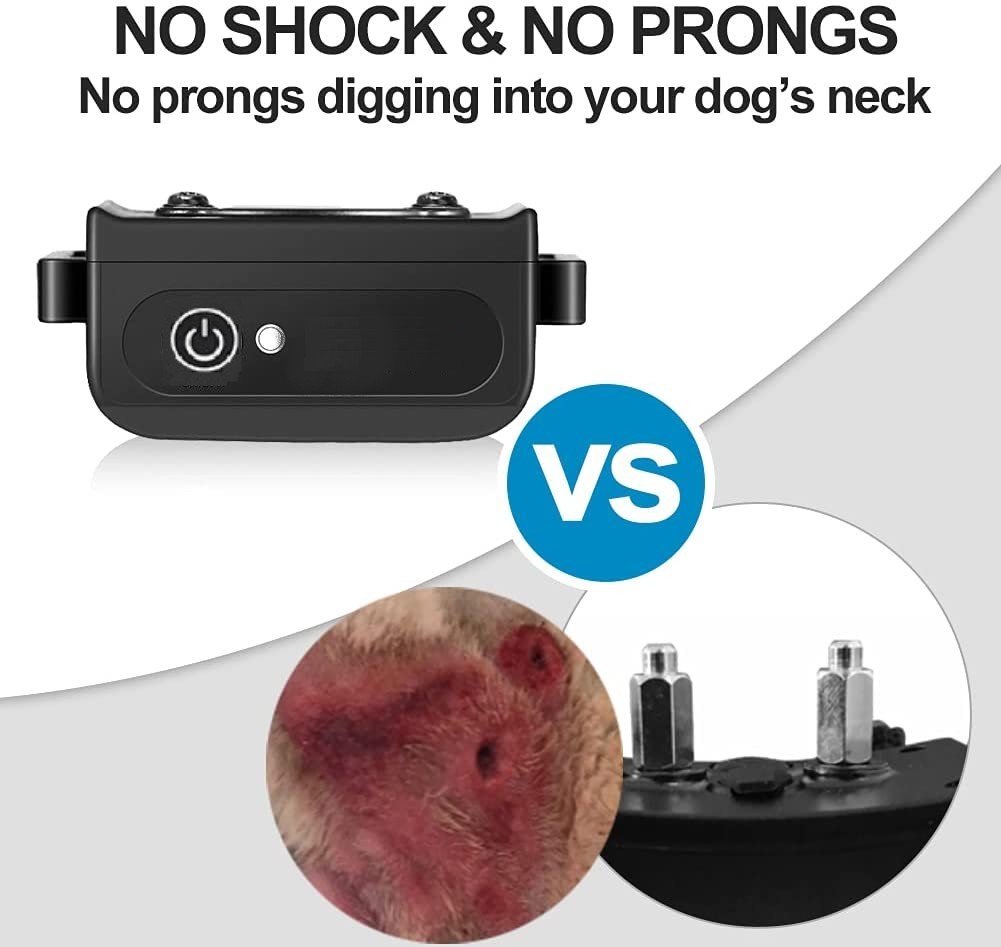 No Shock No Pins Dog Training Collar 3300ft Remote IP67 Waterproof Rechargeable Pet Training Collar Sound Vibration Shock Free