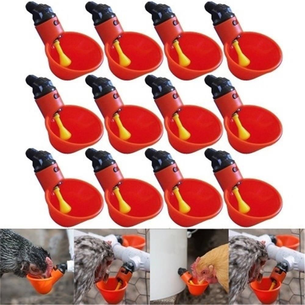 10/20 Pcs Poultry Water Drinking Cups- Chicken Hen Plastic Automatic Drinker
