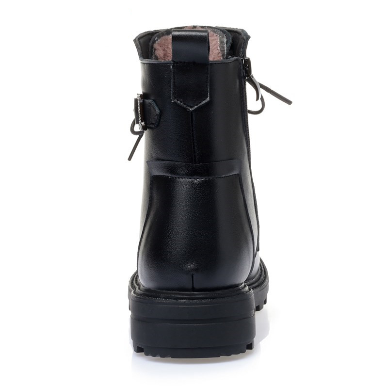 AIYUQI Women Short Boots Genuine Leather 2024 New Winter Women Biker Boots Wool Warm Large Size Marton Boots Women