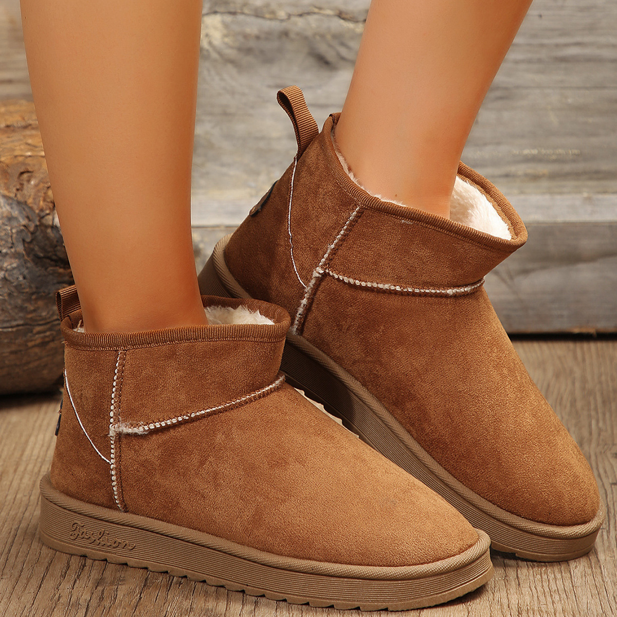Snow 2023 Ladies Real Sheepskin Wool Low-cut Warm Fur Shoes Women Winter Short Ugly Boots c473