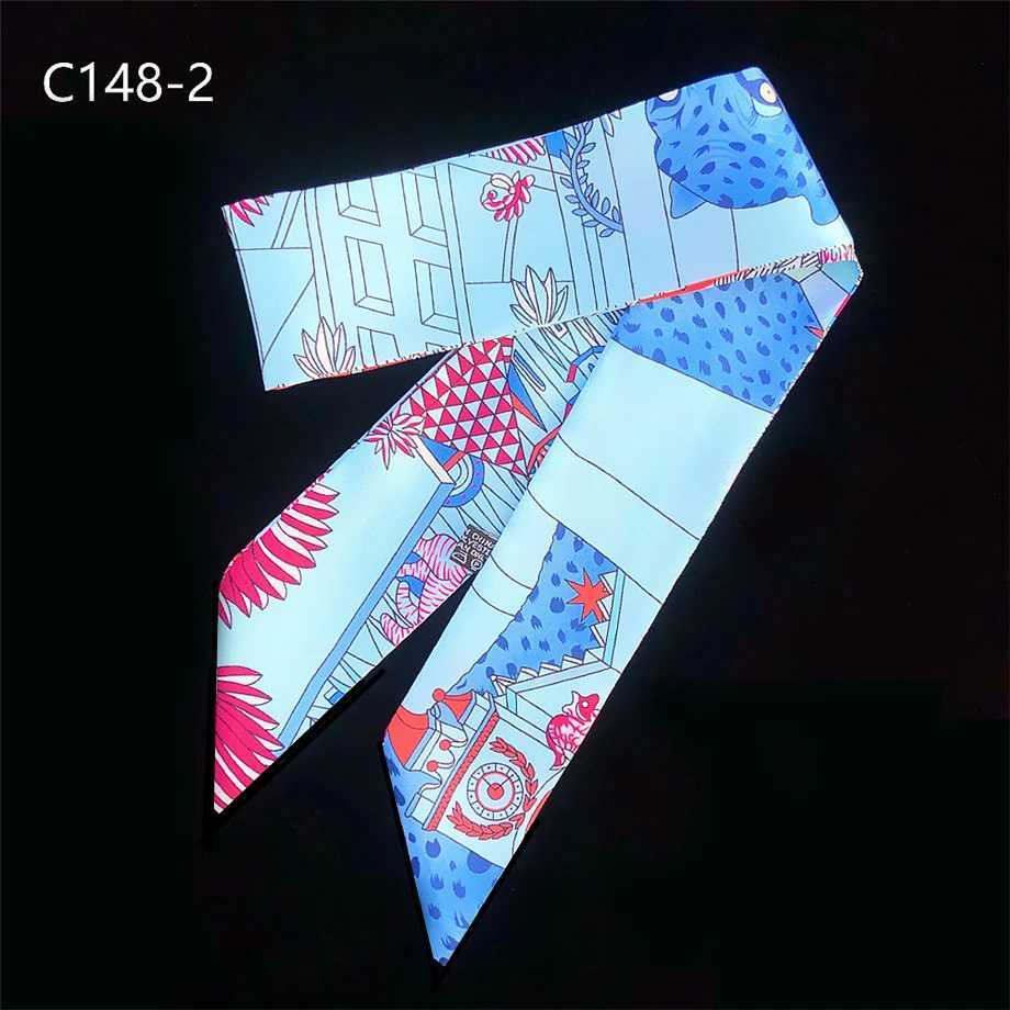 2024 Spring Design Leopard Skinny Scarf Wen Luxury Brand Horse Bag Scarves Hair Neck Silk Scarf For Ladies Foard band X250319