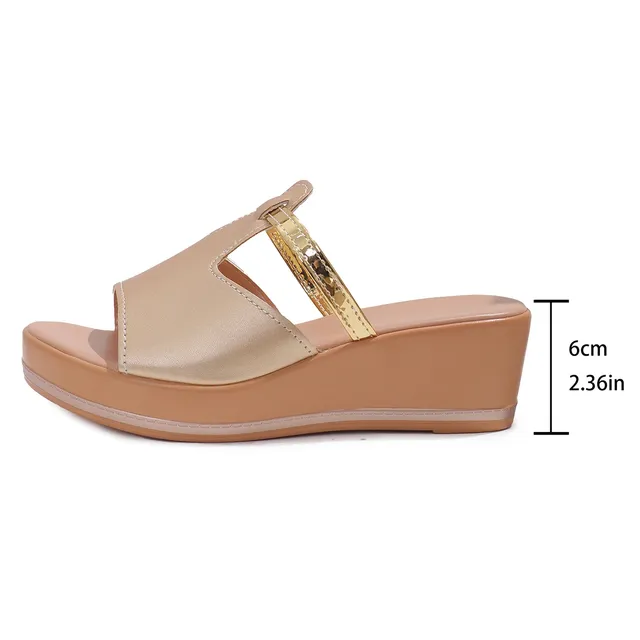 Open New Toe Women's Wedge White Summer Fashion Breathable Comfortable Sandals Buckle Female Footwear Woman Shoes 4e6a 4bd