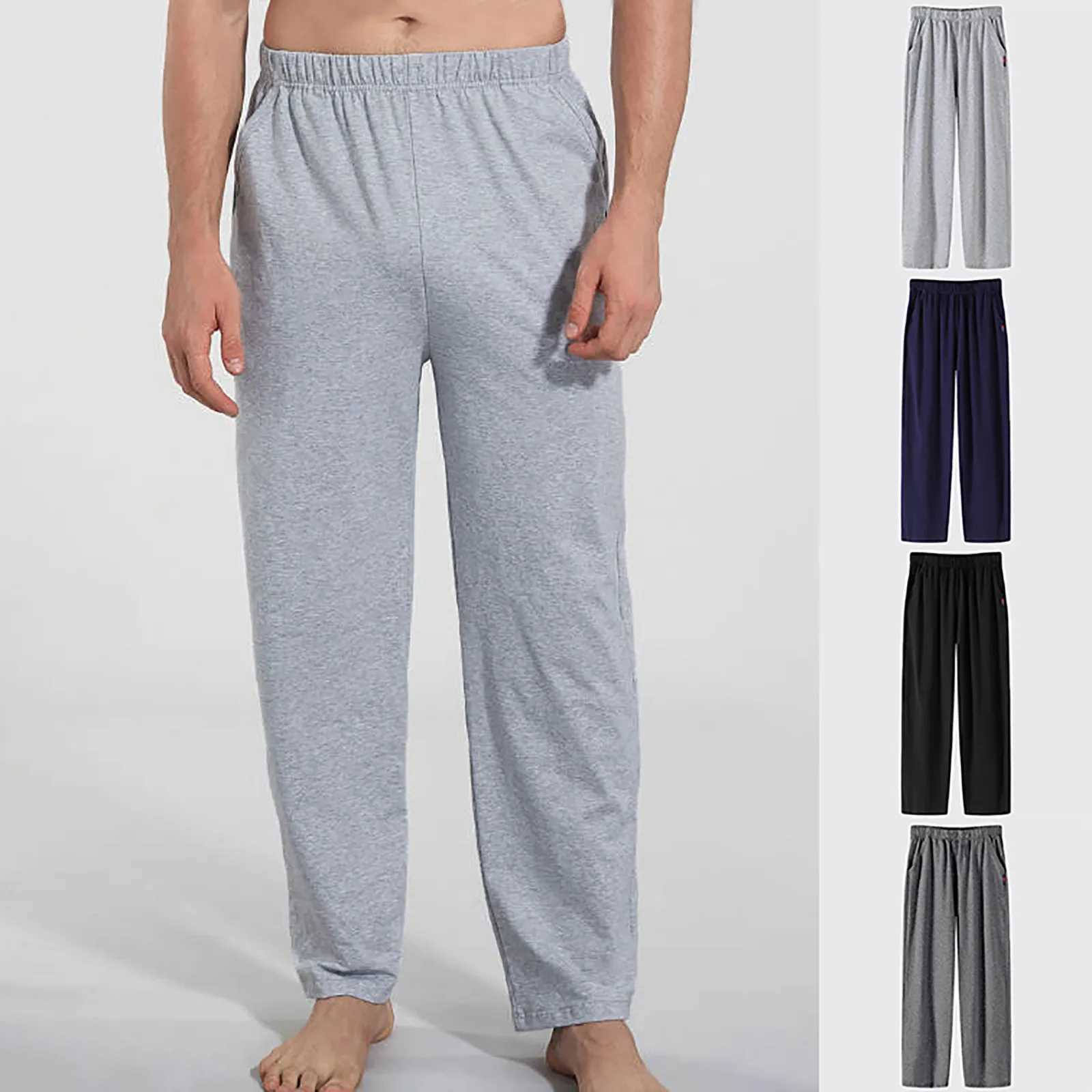 Men's Mens Joggers Sweatpants Bottom Straight Casual Loose Fit Running Athletic Jer Sey With Pockets Open Leg Pants Z260315