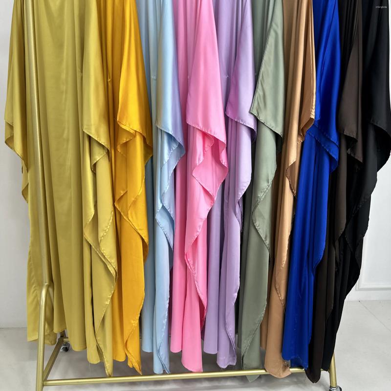 Ethnic Clothing Comfortable Classic Abaya 2024 Islamic Satin Fabric Batwing Kaftan Women's Dresses Modest Women Muslim Dress