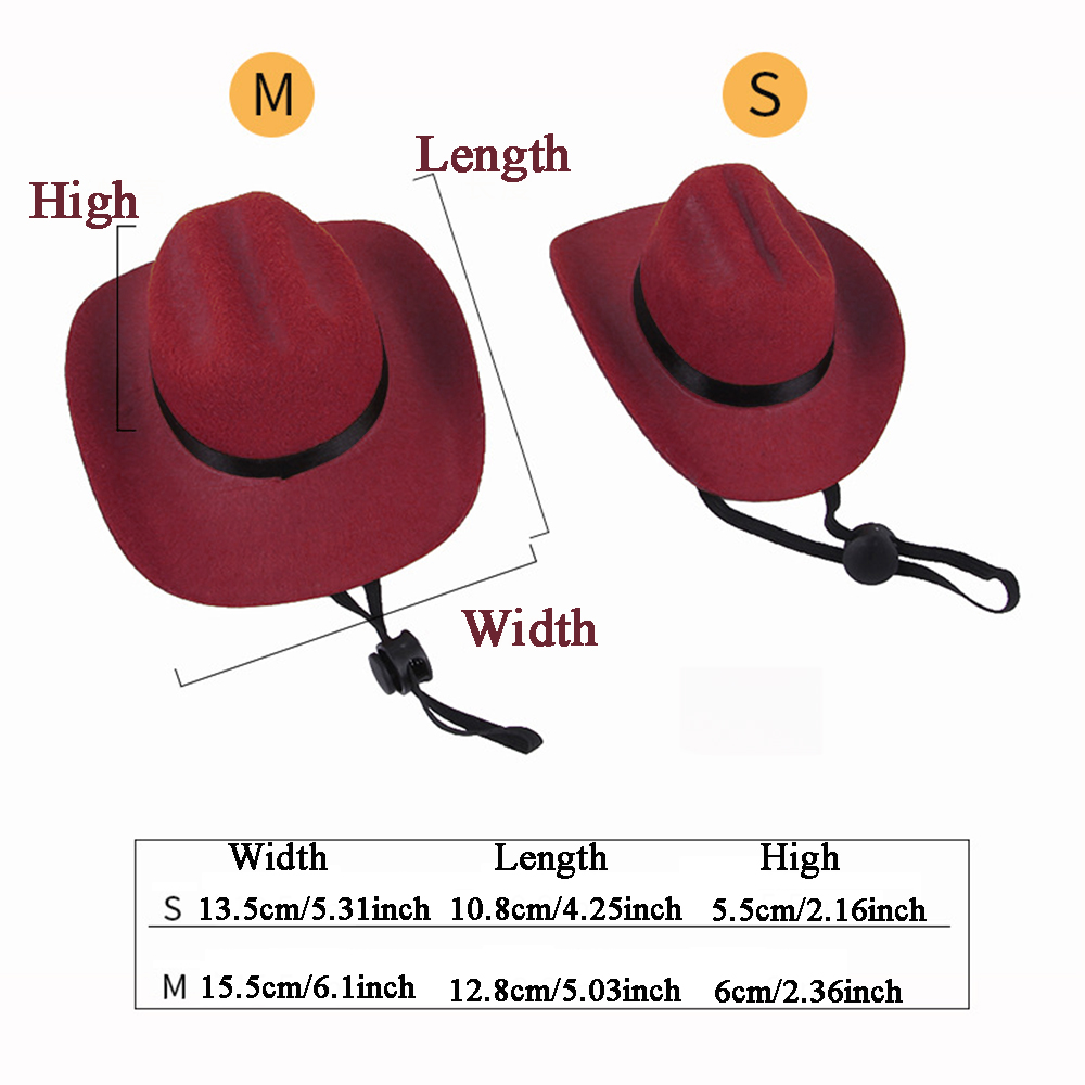 Fashion Pet Hat Dog Cat Western Cowboy Hat Pet Triangle Scarf Photo Prop Pet Accessories Retro Doll Decoration Universal Funny