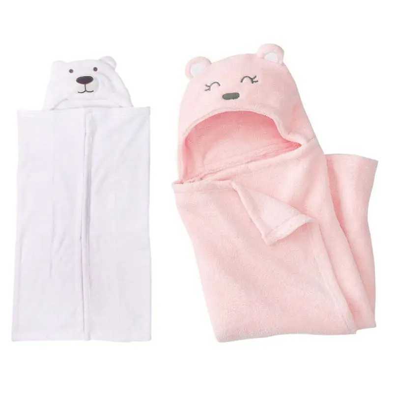 Baby Hooded Towels Newborn Kids Bathrobe Super Soft Bath Towel Blanket Warm Sleeping Swaddle Wrap Infant Boys Girls Towel MatXJ241216