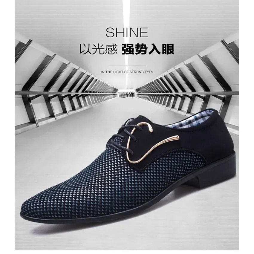 Mens Concise Men's Business Dress Pointy Plaid Black Formal Wedding Shoes New New Working Atos Para Quality Hombres 0337