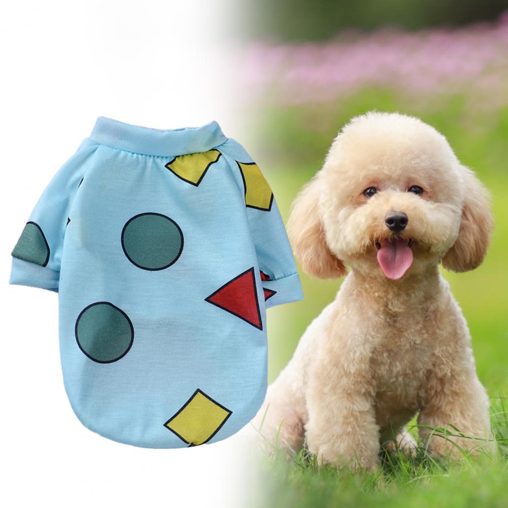 Pet Clothes Spring And Summer High Elasticity Cartoon Printing Dress Up Polyester Pet Dogs Sweater Crayon Shin-chan Sleepwear