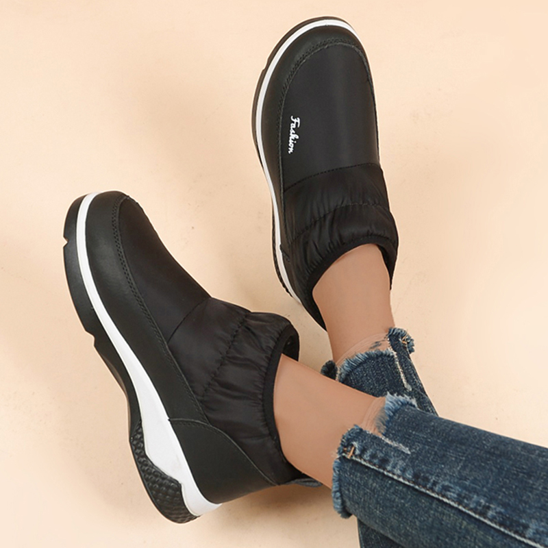 Lucyever Thicken Long Plush Winter Ankle Women On Waterproof Snow Boots Woman Anti Slip Platform Cotton Padded Shoes