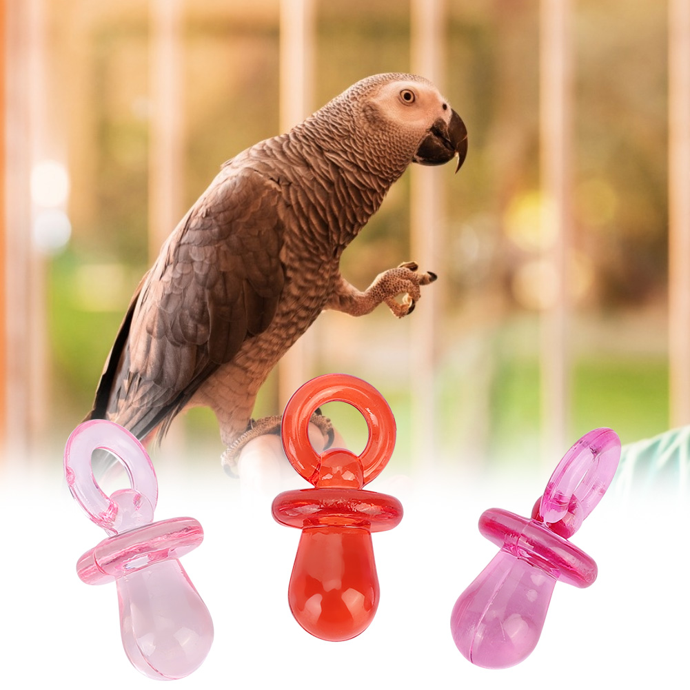 Bird Plastic Chewing Toy Set, Colorful Nipple Bite, Parrot Supplies, DIY Accessories, 50Pcs