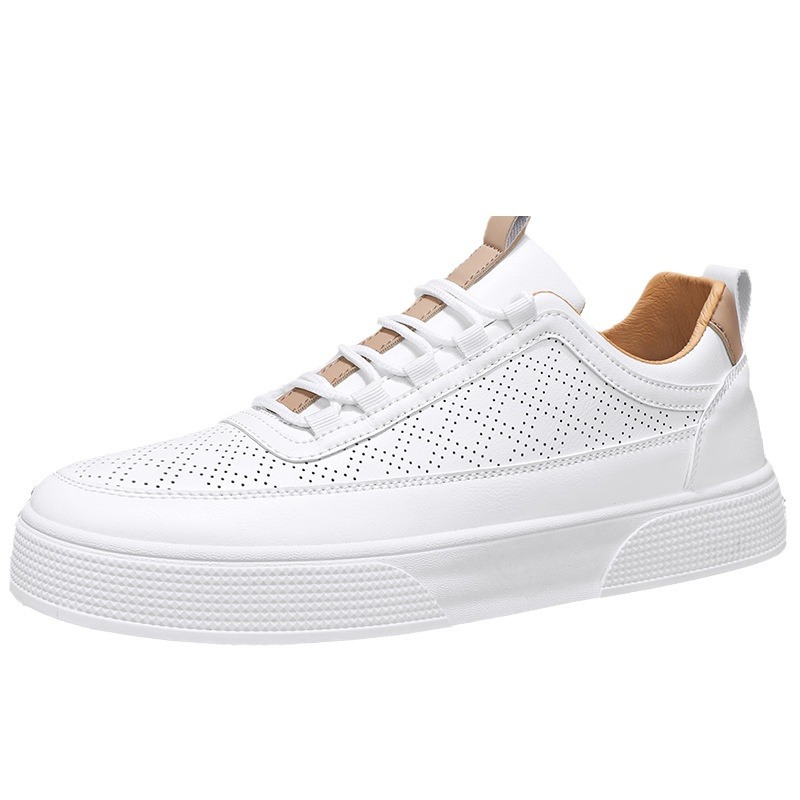 Mens Shoes Leather Sneakers Summer Men's Casual Skateboard Luxury Elastic Band Platform Shoes for Men Walking Loafers Tennis