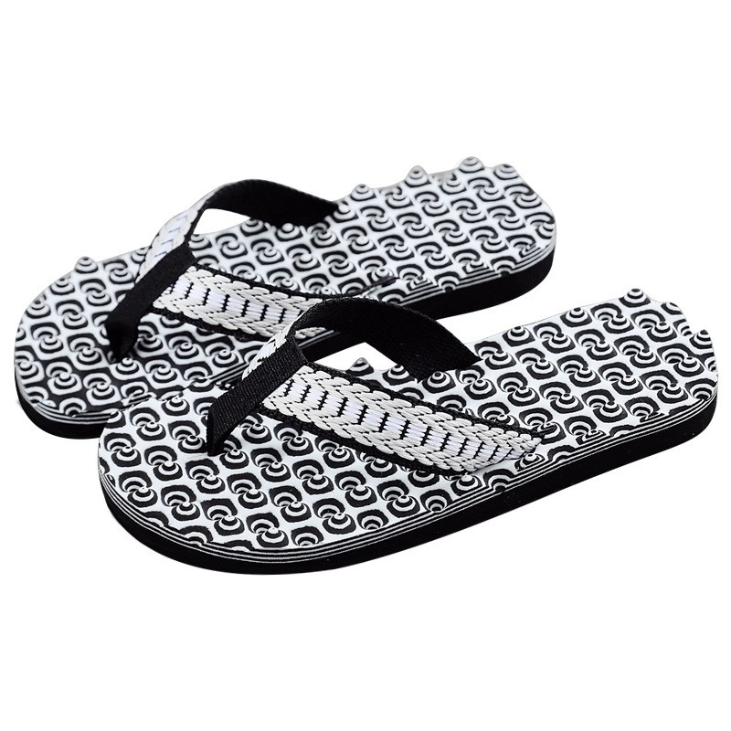Mens Massage Flip Flops Comfy Summer Slippers for Indoor Outdoor Wear