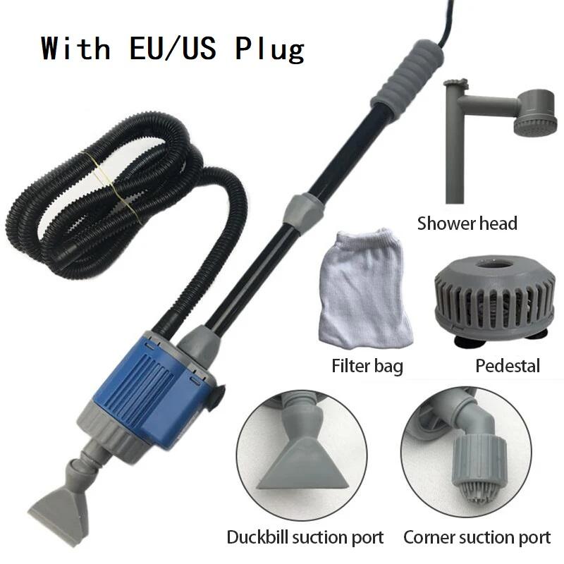 28w Vacuum Gravel Water Changer Electric Siphon Filter Aquarium Siphon Operated Cleaner Fish Tank Sand Washer Filter Pump