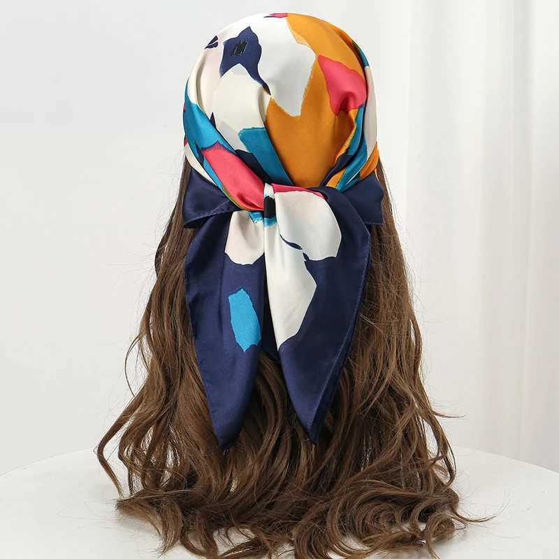 70x70cm 2023 Fashion Luxury Satin Shawl Square Scarf Tie Packaging Collar Scarf Womens Band Bandana Foard X250319