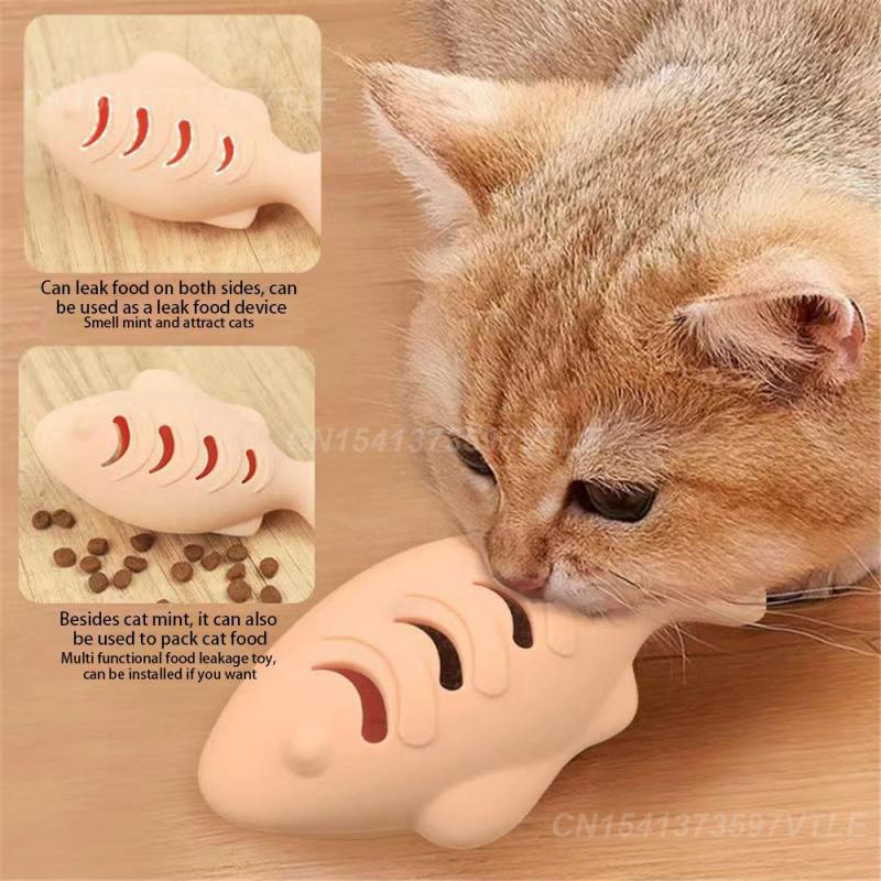 Cat Toys Self-entertainment Ease Of Use Silicone Cat Toys Happy Supplies Cat Entertainment Cat Entertainment Tools Silicone Fish