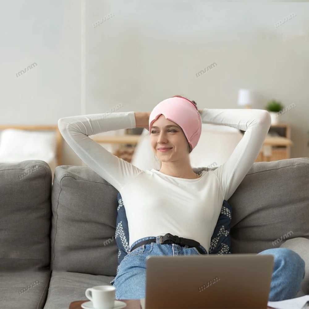 Head Massager Cap Gel Hot Cold Therapy Headache Migraine Relief Cap Stress Pressure Pain Relief Massage Gel Hat Clod Headache Y240902