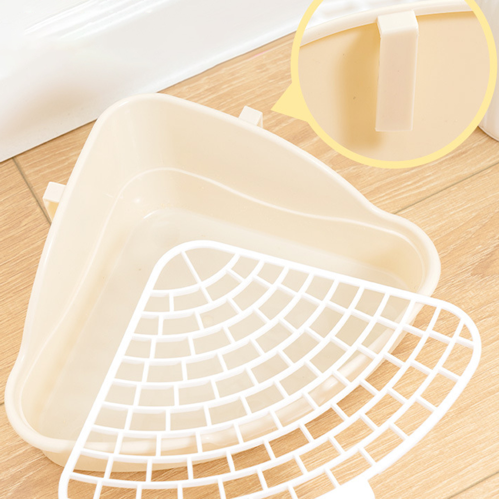 Rabbit Litter Pan Animal Potty Trainer Bunnies Corner Toilet Box for Ferret Hamster Dragon Cat Guinea Pig Dutch Pig Supplies