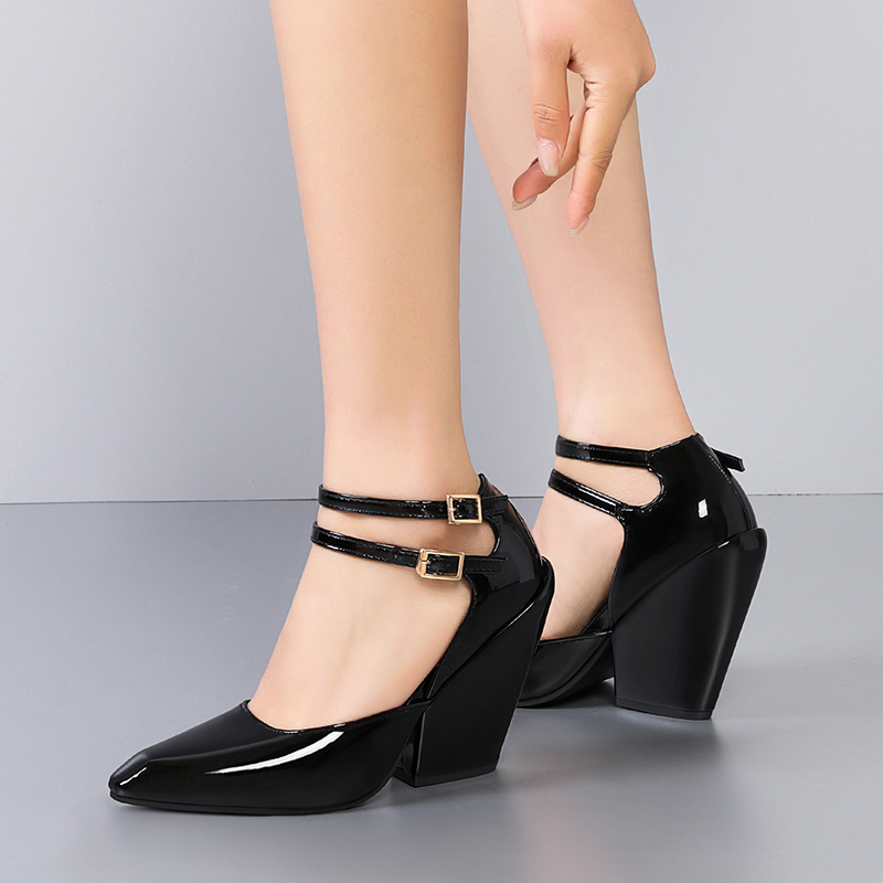 Spring 2024 New Fashion Wedge Women's Shallow Mouth Pointed Toe Daily Versatile Elegant Hot Selg High Heels Women Shoes a7b8