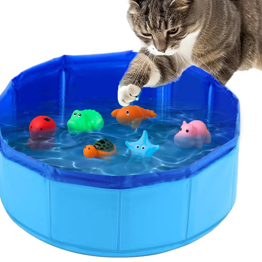 Foldable Dog Bath Swimming Pool Plastic Collapsible Kids Pool PVC Foldable Indoor And Outdoor For Dogs Cats Kid Portable Dog Tub