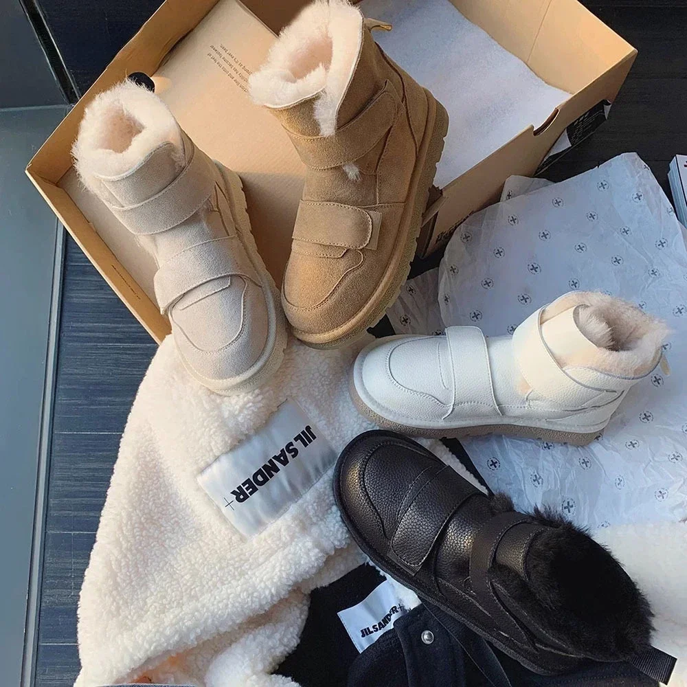 Snow Boots Women New Winter High Quality Plus Velvet Woman Shoes Warm Thick Cotton Short Boots Furry Ankle Boots Women