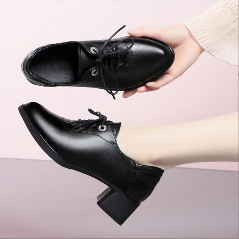 Office AIYUQI Spring 2024 New Large Size Dress Round Toe Lace-up New Business Formal Women Shoes 271a