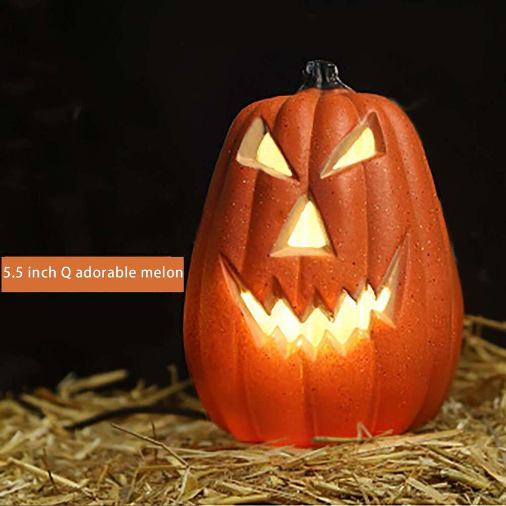 Pumpkin Lantern, Light Lamp Props Bar, Halloween Decor LED Lantern Scene Layout Home Decoration