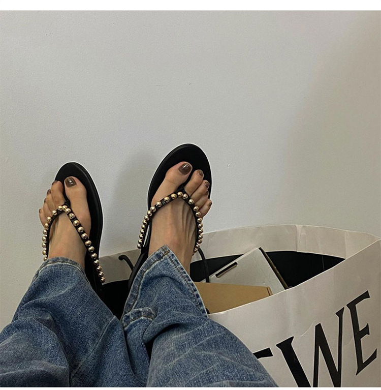 New for Summer Women 2024 Fashion Pointed Toe Flats Women's Casual Sandals Ladies Flip ps Roman Low Heel Woman Sandalias 's