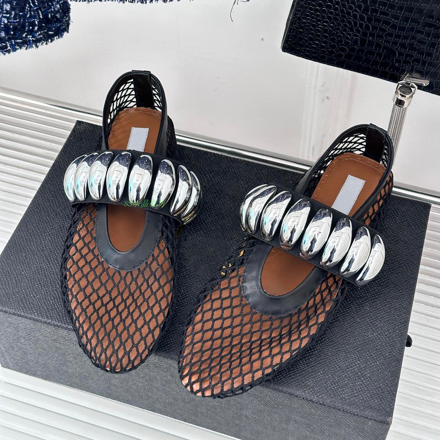 50d7b New Ballet Women 2024 Flats Hollow Out Mesh Walking Loafers Ladies Mary Janes Round Toe Dance Shoes Espadrilles Summer Sandals