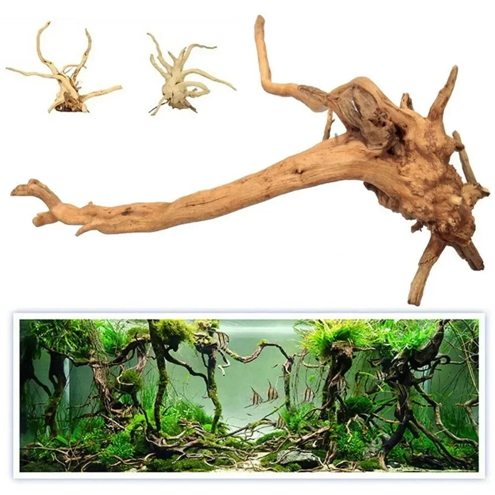 Aquarium Plants Natural Tree Driftwood Branches Wooden Fish Tank Decorations Fish Landscaping Tree Roots Ornaments Supplies