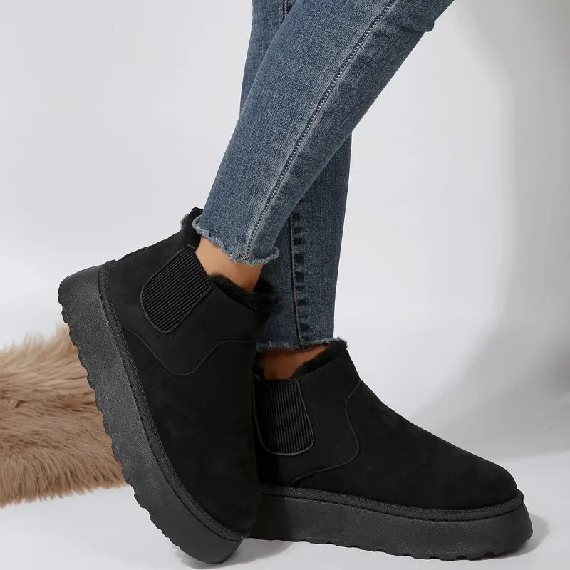 Top quality Brand High Quality New Style Free Delivery Designer Snow for Flat Heel Booties Ladies Ankle Winter Footwear Boots Women Round Toe