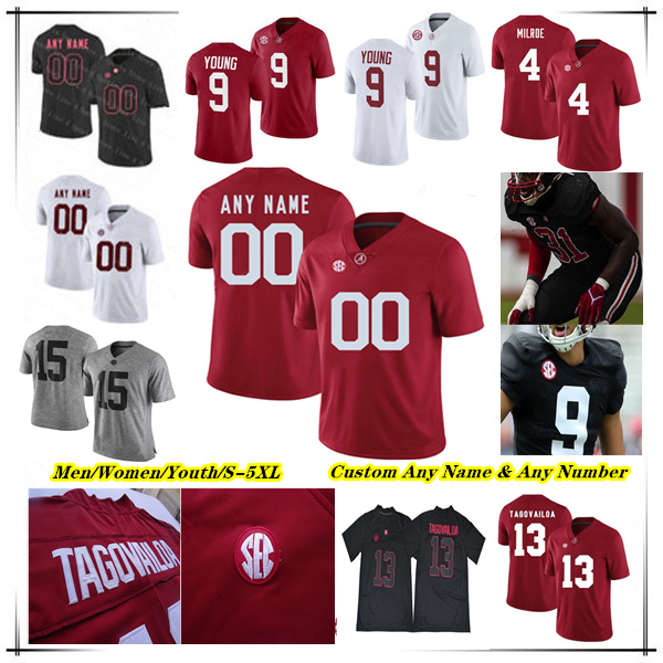 Alabama College Football Jerseys Jalen Milroe Justice Haynes Ryan Williams Jam Miller Deontae Lawson Jihaad Campbell Que Robinson Keon Sabb Kobe Prentice Smith 5XL