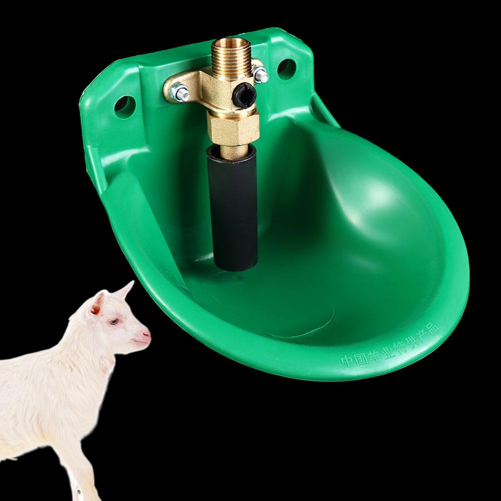 Livestock Sheep Goat Drinker Bowl with Copper Valve Water Fountain Cattle Sheep Dog Feeding Equipment Farm Animals Drinker Bowl