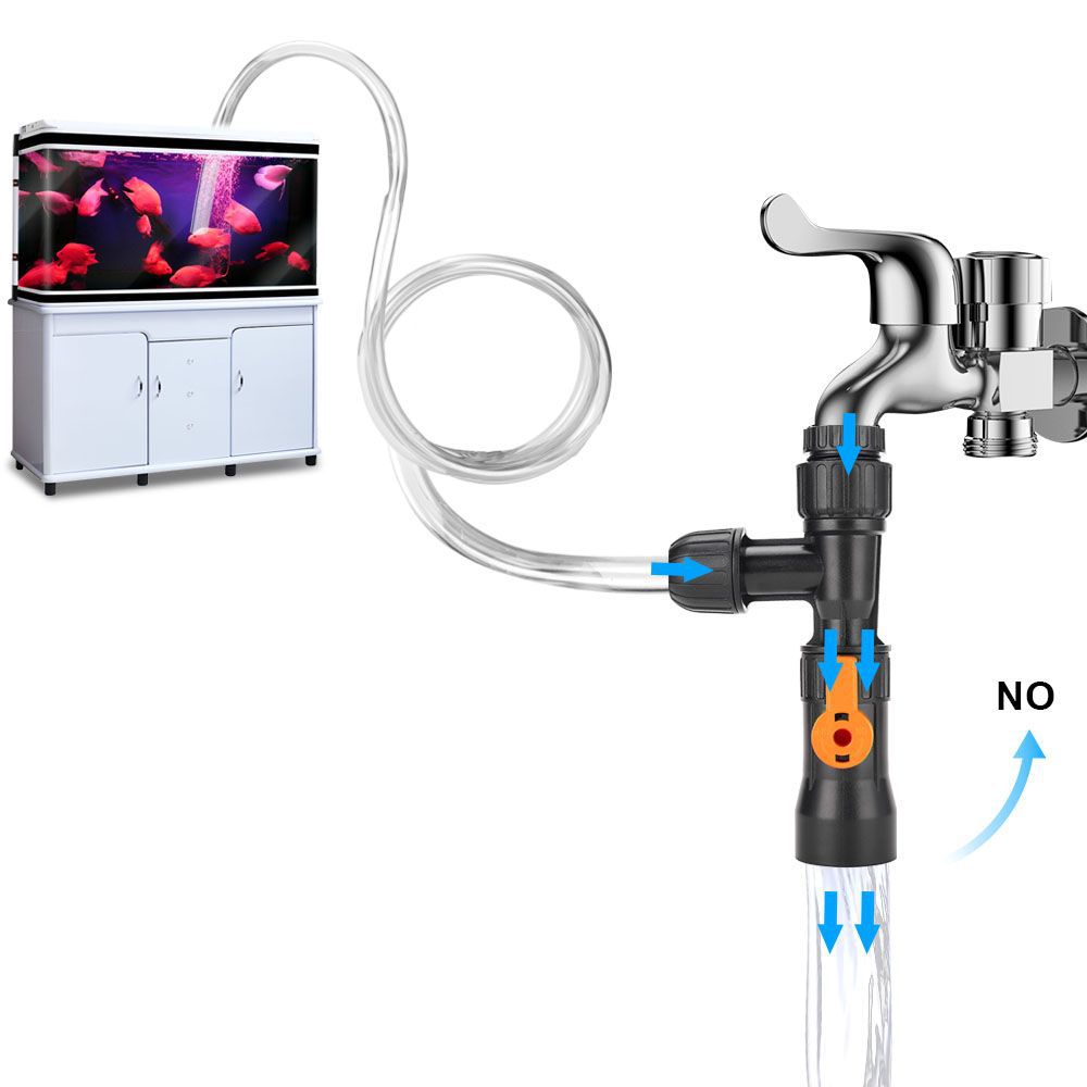 Bucket-Free Aquarium Water Changer Fish Tank Cleaning Tools, Siphon Universal Quick Pump Aquarium Water Changing