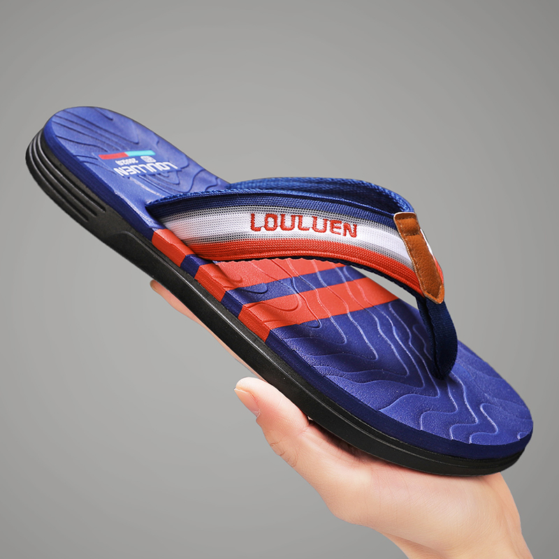 Fashion Men's Flip Flops Outdoor Indoor Slippers Slides Trendy Men Beach Sandals Men Non-slip Home Slippers Flip Flops 39-45