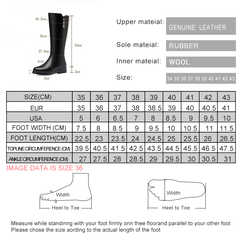 AIYUQI Women High Boots 2024 Winter New Genuine Leather Women Long Boots Wool Warm Rhinestone Fashion Women Motorcycle Boots