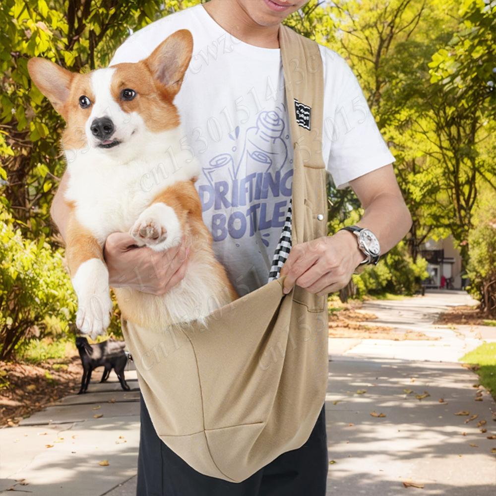 Pet Crossbody Shoulder Bag Dog Sling Carrier Bag Puppy Pet Sling Bag with Safety Harness Cats Satchel Carrier Pet Carrier Bag