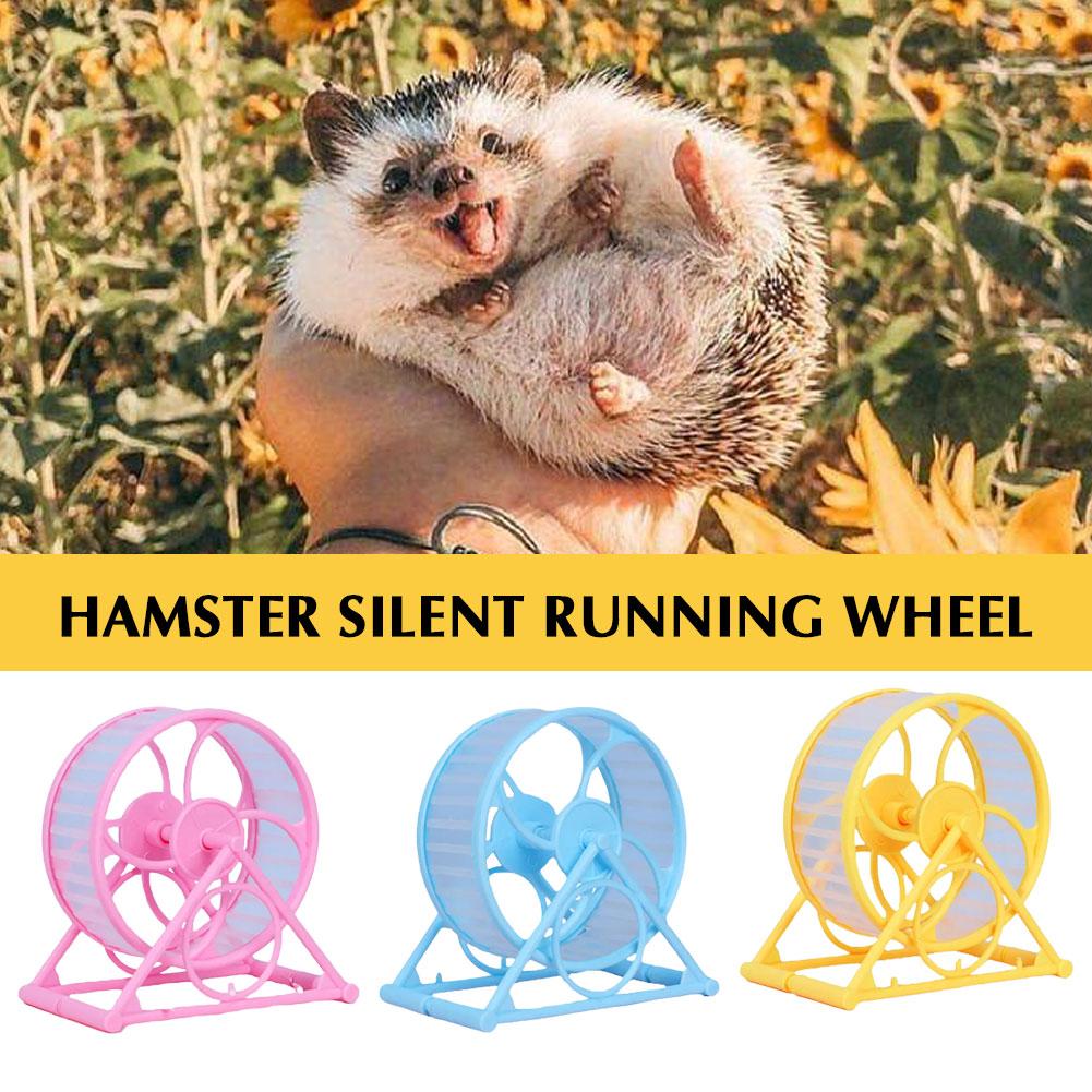 Hamster Sport Running Wheel Rat Small Rodent Mice Silent Jogging Hamster Gerbil Exercise Play Toys Brackets Cage Accessories