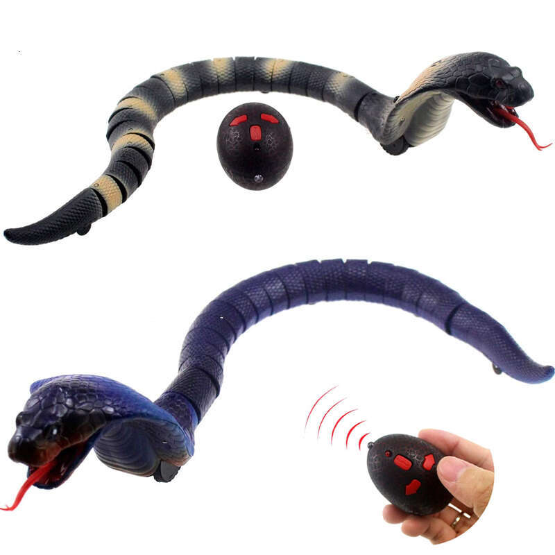 RC Realistic Snake Toys Infrared Receiver Electric Simulated Animal Cobra Viper Toy Joke Trick Mischief For Kids Halloween