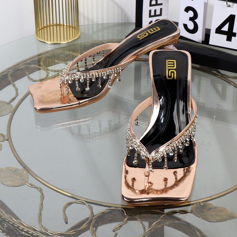 High 2023 Heels Women Sandals Outer Wear New Elegant Woman Heeled Female Pumps Open-Toed Women's Shoes Summer 's