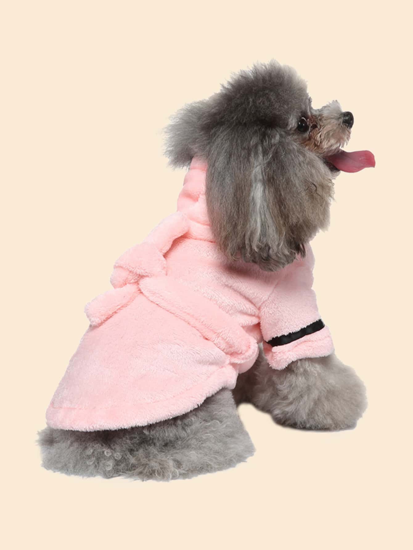 Soft Quick Drying Pet Pajama With Hood Thickened Luxury Soft Cotton Hooded Bathrobe Super Absorbent Dog Bath Towel