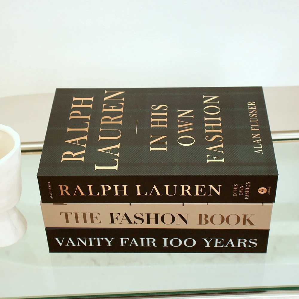 Fashion Faux Books Ornament Coffee Table Simulation Books Remote Control Storage Box Luxury Decoration for Living Room Addition M240903
