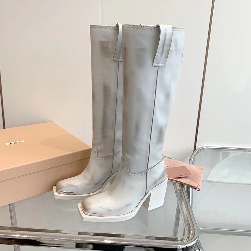Women Designer Winter Long Fashion Slip On Ladies Elegant Knee Boots High Platform Wedges Heel Women's Shoes
