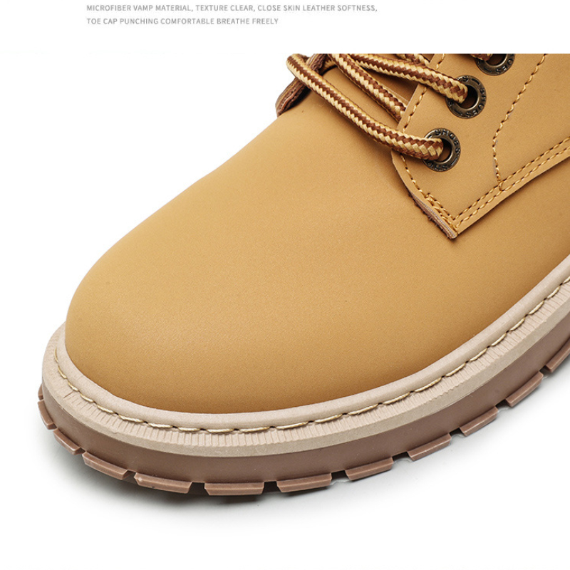 2024 New Men's Boots Outdoor Non-slip Men's Sneakers Fashion Casual Men Leather Shoes Work Safety Shoes comfor Casuales Hombres