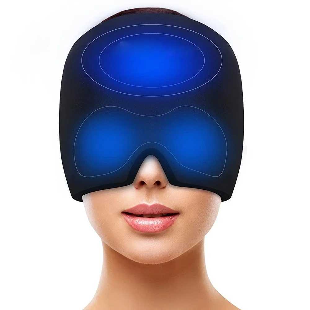 Hot Cold Therapy Headache Migraine Relief Cap Wearable Therapy Wrap Stress Pressure Pain ReliefIce Hat Eye Mask Head Massager Y240902