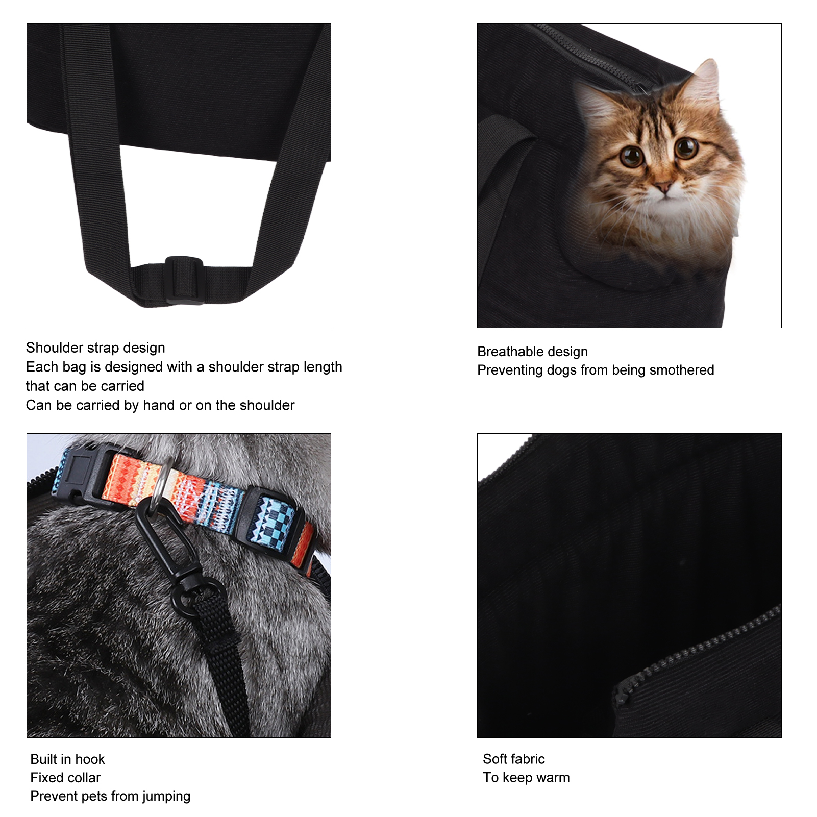 Pet Carriers Bag Portable Breathable Foldable Bag Cat Dog Carrier Bags Outgoing Outdoor Travel Pets Cats Handbag