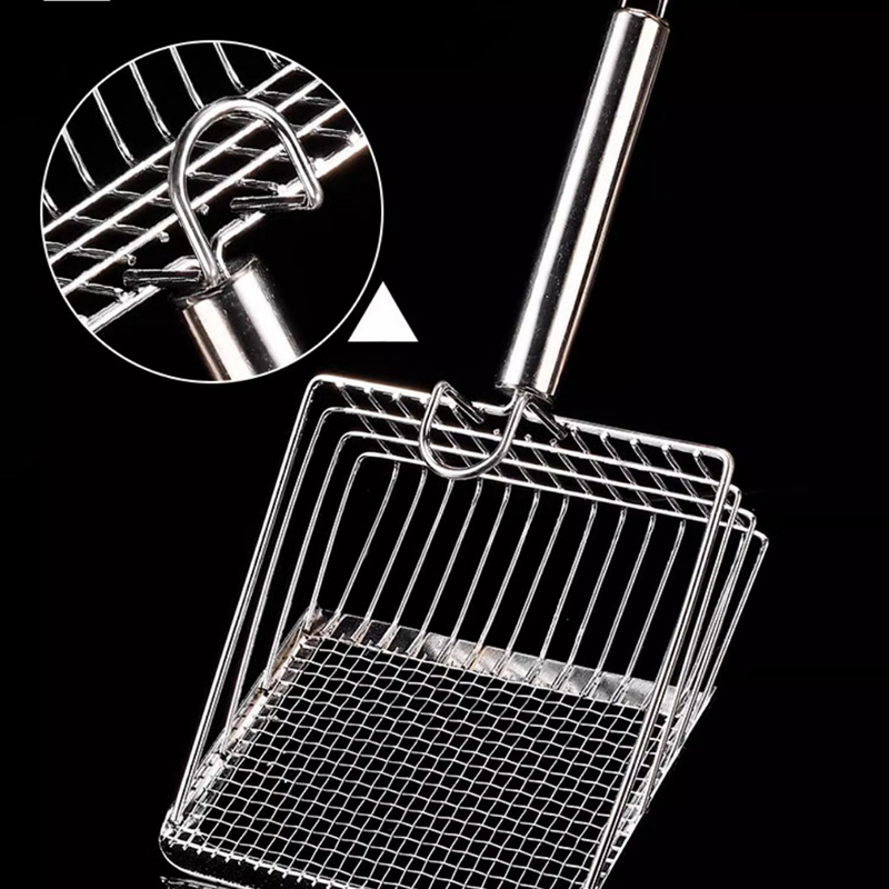 1 Pc Cat Litter Scoop Stainless Steel Not Easy To Rust Washable Cat Litter Scoop Cat Litter Box Cleaning Scoop Tool
