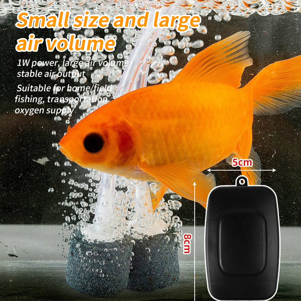 Aquarium Air Pump USB Powered Oxygen Aerator Fish Tank Accessories Fish Tank Air Pump Adjustable Air Valve Quiet Oxygen Pump