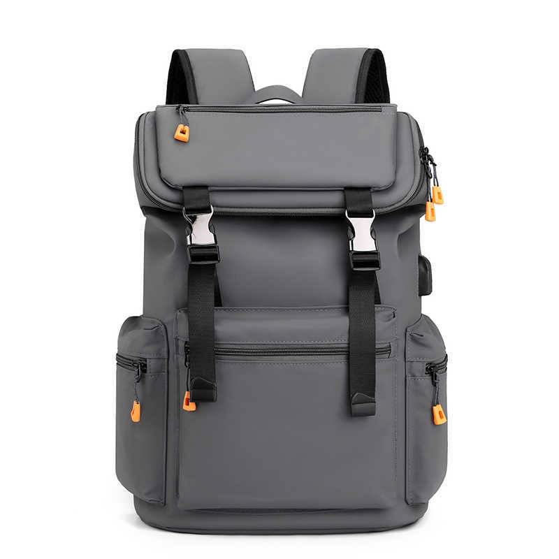Fashionable flip top backpack, waterproof and cool student backpack kit, camera bag, USB Oxford cloth backpack 241223
