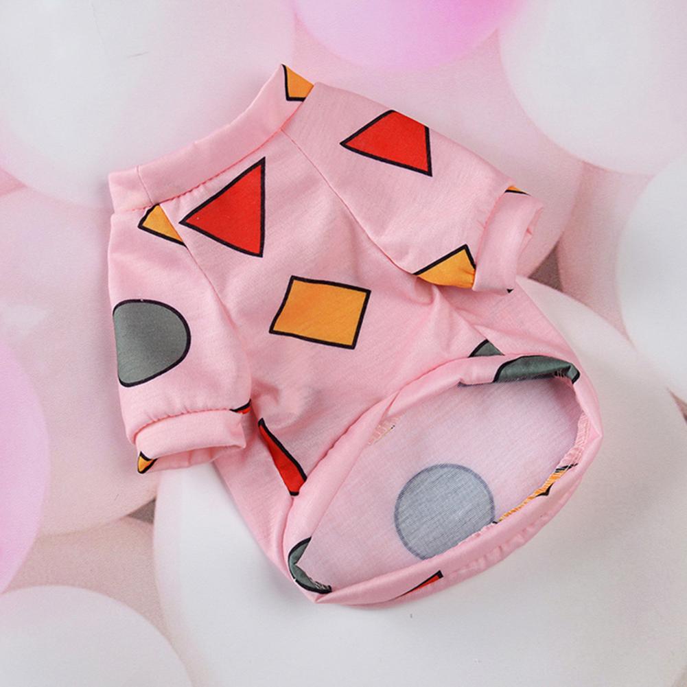 Pet Clothes Spring And Summer High Elasticity Cartoon Printing Dress Up Polyester Pet Dogs Sweater Crayon Shin-chan Sleepwear