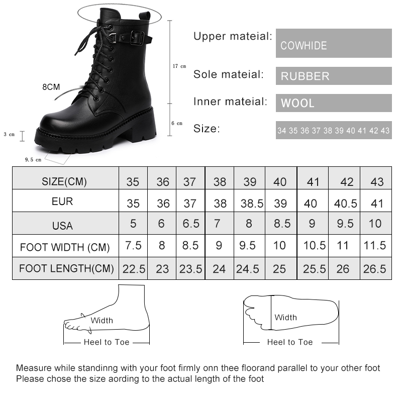 Boots AIYUQI Patform High-heel British Style Women Winter Boot Genuine Leather Large Size Non-slip Thick Wool Lady Booties 07e2 ies
